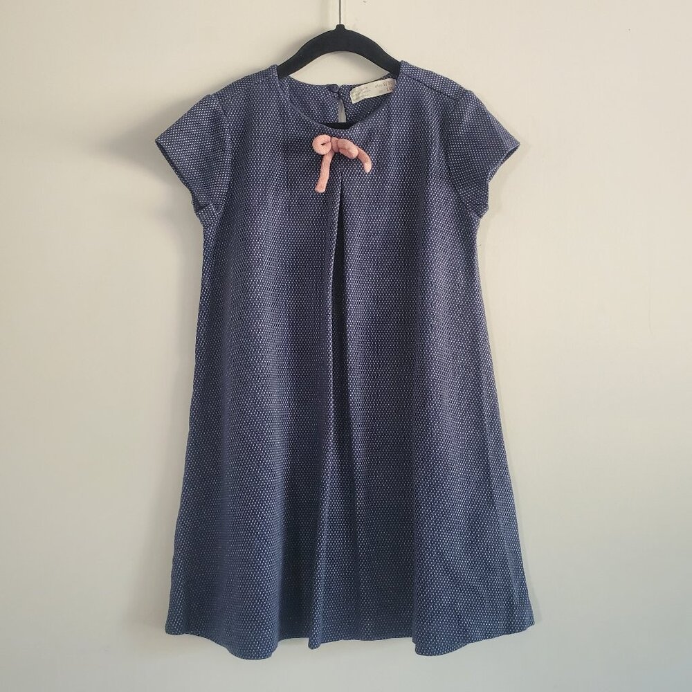 Zara Girls Dress 9/10 Navy Blue Preppy Cute Twee